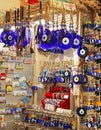 Traditional evil eye souvenirs at Grand Bazaar Istanbul Turkey