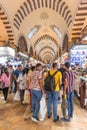 ISTANBUL, TURKEY - SEPTEMBER 18, 2022: View of Spice (Egyptian) bazaar in Istanbul, Turk Royalty Free Stock Photo
