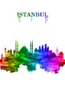 Istanbul Turkey skyline Portrait Rainbow