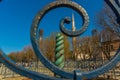 ISTANBUL, TURKEY: Snake Column and Blue Mosque in Sultanahmet Square