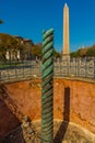ISTANBUL, TURKEY: Snake Column and Egyptian Obelisk in Sultanahmet Square