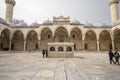 Sulaimanya mosque` yard, arches, domes, minarets interior Islamic architecture