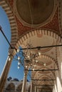 Istanbul, Turkey. Sultanahmet mosque - the Blue Mosque inner courtyard. Royalty Free Stock Photo