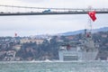 18-04 -2023 Istanbul-Turkey: TCG Anadolu, L 400, World\'s First SIHA Ship