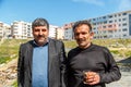 Istanbul/Turkey-03.19.2019;Turkish men posing for a photographer