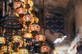 Istanbul, Turkey - 04/16/2019 Various old lamps on the Grand Bazaar in Istanbul Royalty Free Stock Photo