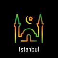 Istanbul, Turkey Vector Line Icon