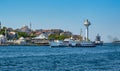 Istanbul, Turkey, View of the Bosphorus and Embankment Uskudar, The ship with passengers floats to the pier