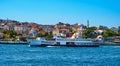 Istanbul, Turkey, View of the Bosphorus and Embankment Uskudar, The ship with passengers floats to the pier