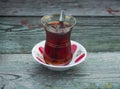 Istanbul. Turkish tea, spring, Bosphorus, Istanbul historical monuments and culture
