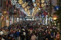 Crowd of People on Istiklal Street in Istanbul, Turkiye