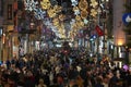 Crowd of People on Istiklal Street in Istanbul, Turkiye