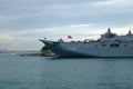 TCG Anadolu Ship passing Bosphorus, Istanbul