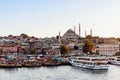 Istanbul view across the Golden Horn with the Suleymaniye Mosque Royalty Free Stock Photo