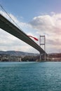 Istanbul view with the Bosphorus Bridge Royalty Free Stock Photo