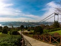 Istanbul view from Otagtepe. Fatih Sultan Mehmet Bridge view