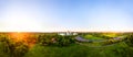 New Jerusalem Monastery in Istra, Russia. Panoramic aerial view of famous landmark near Moscow Royalty Free Stock Photo