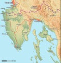 Istria Map Royalty Free Stock Photo