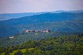Istrian landscape and hill village Boljun