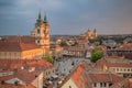 Istvan Dobo square in Eger Royalty Free Stock Photo