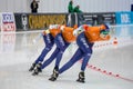 ISU European Speed Skating Championships. Athlete on ice. Classic speed skating or short track. Single race or team