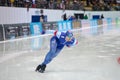 ISU European Speed Skating Championships. Athlete on ice. Classic speed skating or short track. Single race or team