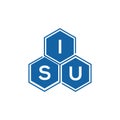 ISU letter logo design on white background.ISU creative initials letter logo concept.ISU vector letter design Royalty Free Stock Photo