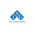 ISU letter logo design on white background. ISU creative initials letter logo concept. ISU letter design Royalty Free Stock Photo