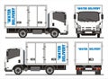 Isuzu NPR Water Delivery Truck Royalty Free Stock Photo