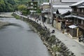 Isuzu river in Ise city, Japan Royalty Free Stock Photo