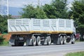 Isuzu Trailer dump truck of D stone company. Royalty Free Stock Photo