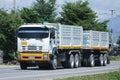 Isuzu Trailer dump truck of D stone company. Royalty Free Stock Photo