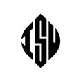 ISV circle letter logo design with circle and ellipse shape. ISV ellipse letters with typographic style. The three initials form a Royalty Free Stock Photo