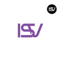 ISV Logo Letter Monogram Design Royalty Free Stock Photo