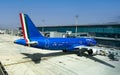 ITA Airways Airbus A320neo parked at Fiumicino Airport Royalty Free Stock Photo