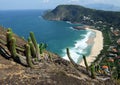 Itacoatiara beach view of Costao Mountain top Royalty Free Stock Photo