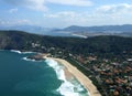 Itacoatiara beach view of Costao Mountain top Royalty Free Stock Photo