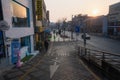 Itaewon street multi cultural commercial area during winter morning at Yongsan-gu , Seoul South Korea : 6 February 2023