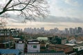 Itaewon street panoramic view in Seoul, Korea