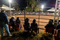 Itaja, Goias, Brazil - 04 23 2023: Rodeo arena at riding event with audience