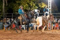 Itaja, Goias, Brazil - 04 22 2023: rodeo event in the horse riding modality