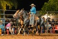 Itaja, Goias, Brazil - 04 22 2023: rodeo event in the horse riding modality