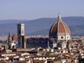 Italia. Firenze. view of the duomo from Michelangelo square