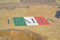 Italia with Italian Flag Royalty Free Stock Photo