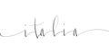 Italia Italy in Italian handwritten lettering vector illustration