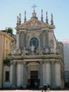 Italia. Torino. Piazza San Carlo. The church of Santa Cristina