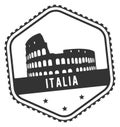 Italia travel sticker. Europe vacation trip symbol