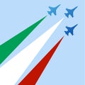 Italian acrobatic air force silhouette