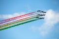 The Italian Aerobatic Team the Frecce Tricolori Royalty Free Stock Photo