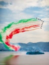 The Italian Aerobatic Team the Frecce Tricolori Royalty Free Stock Photo